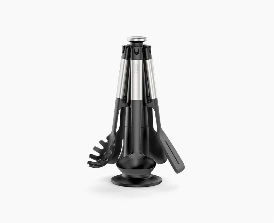 Joseph Joseph Elevate 5-Piece Silicone Carousel Utensil Set Rotating Stand 10567