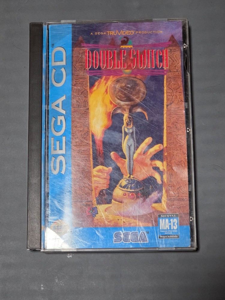 Retro Sega CD Double Switch Authentic Game CiB - Tested and Working