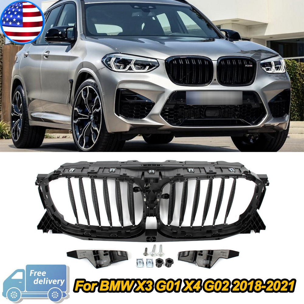 Front Active Shutter Grille w/ Motor For 2018-2021 BMW X3 G01 X4 G02 51137497227