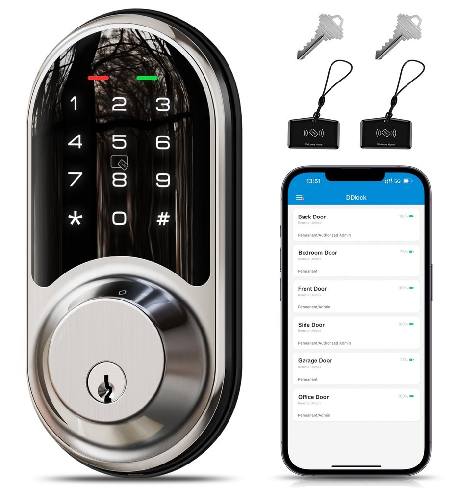 Veise Smart Lock for Front Door - Keyless Entry with App Control & Digital Keypad
