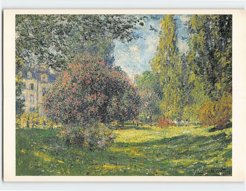 Postcard Landscape The Parc Monceau By Claude Monet Paris France