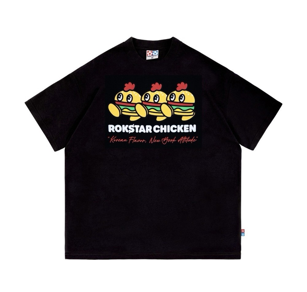 VandyThePink x Rokstar Chicken Burger Black T-Shirt Men’s Size XL