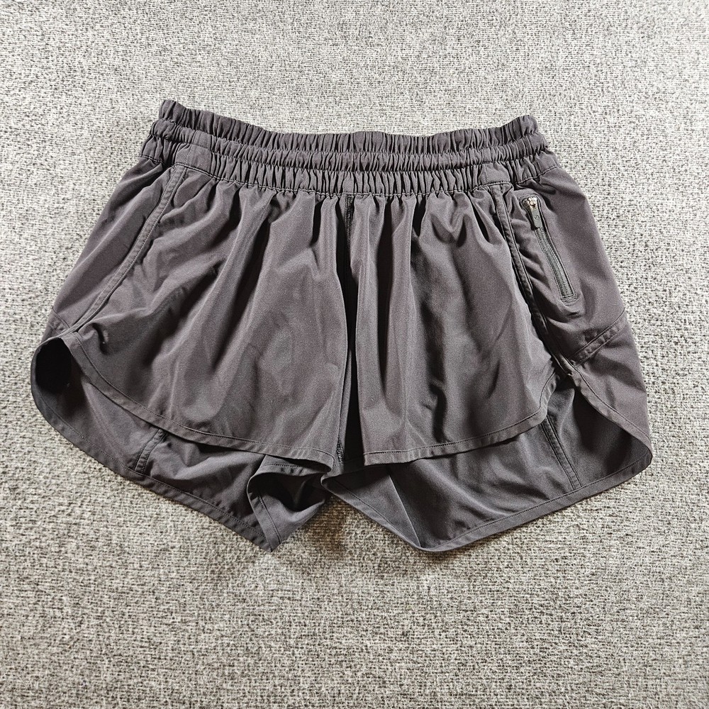 Lululemon Hotty Hot LR Shorts Womens 12 Black Run Gym Athletic