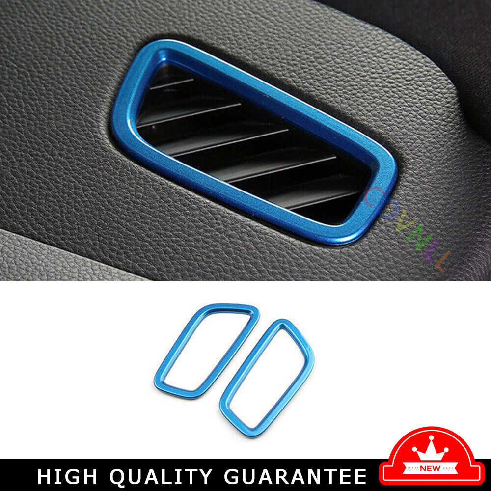 Interior Dashboard L&R Air Outlet Vent Trim 2* For Porsche Macan 2015-2021 Blue
