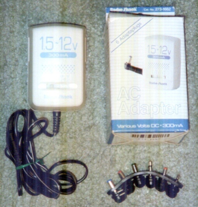 Radio Shack 1.5 volt - 12 volt AC Adapter with 6 Adapter Plugs