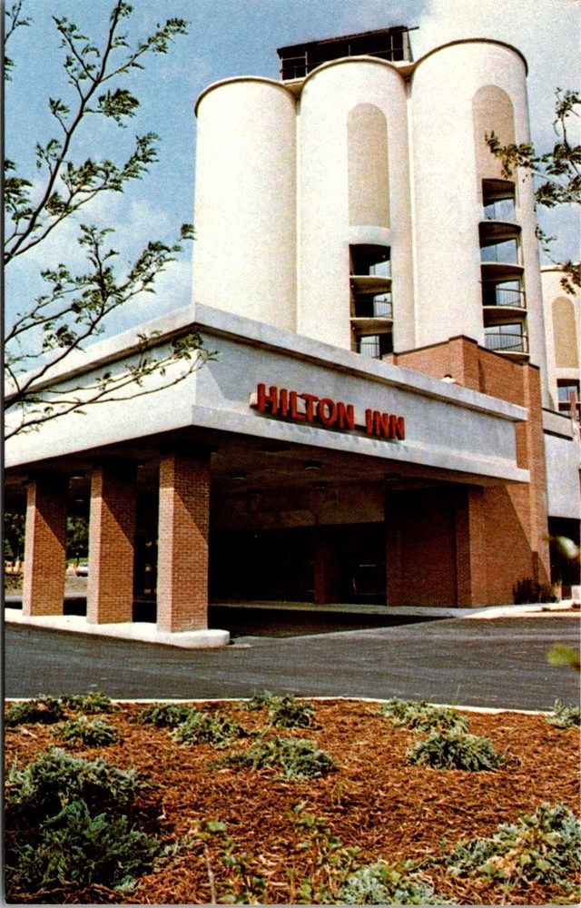 Dr Jim Stamps Vintage Postcard Quaker Square Hilton Hotel Akron Ohio Landmarks