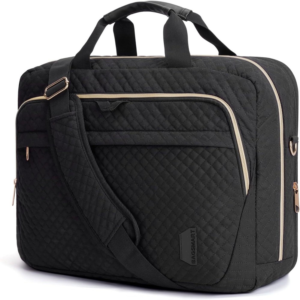 BAGSMART 17.3 Inch Laptop Bag Expandable Briefcase for Women Large Black