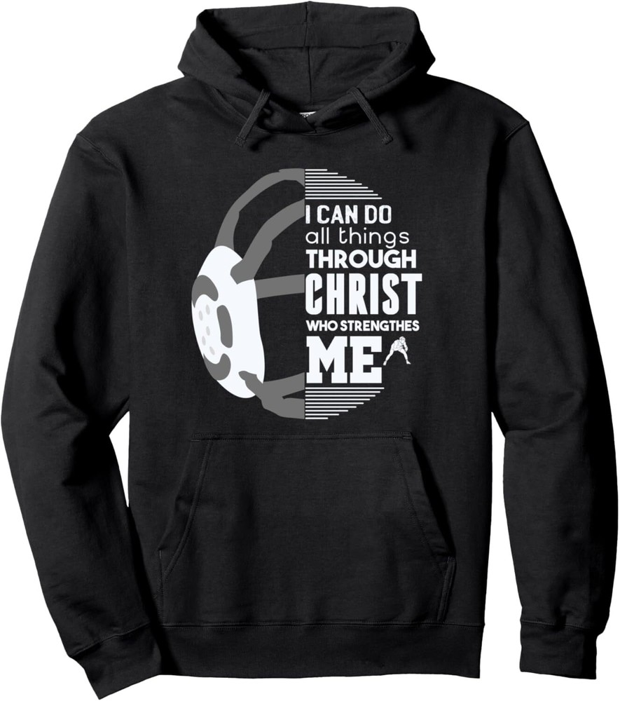 Christian Wrestling, Motivational Christian Wrestling Pullover Hoodie
