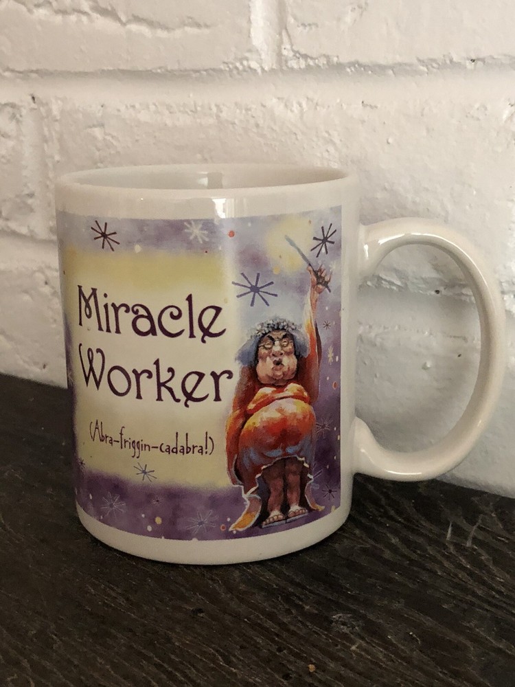 Leanin' Tree Coffee Mug Mike Scovel Whimsical Miracle Worker Abra Cadabra-image