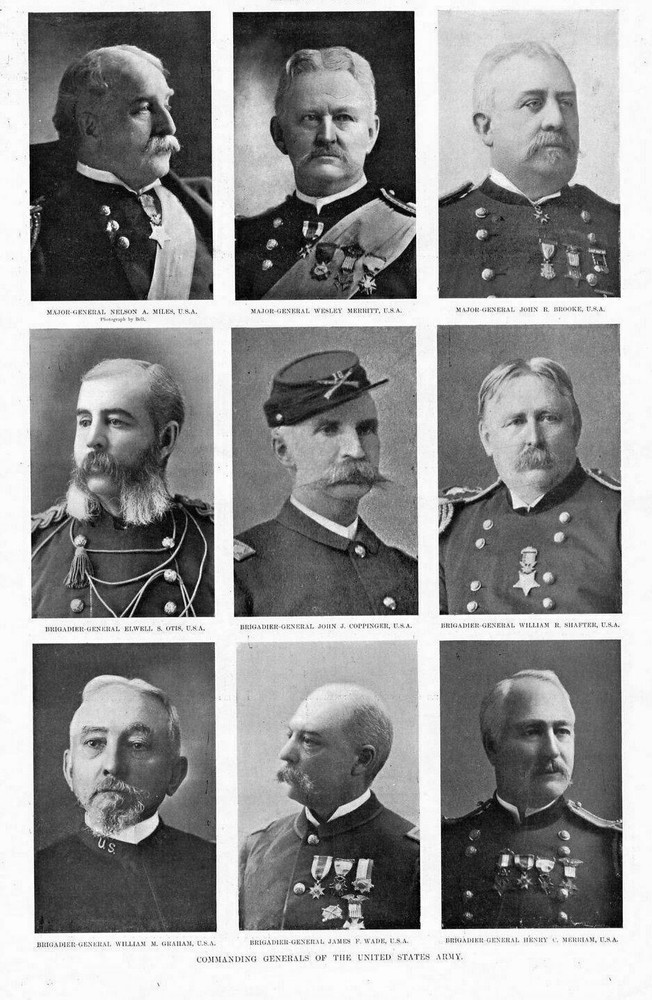 Top U.S. Army Commanding Generals Merriam Graham Elwell Shafter  