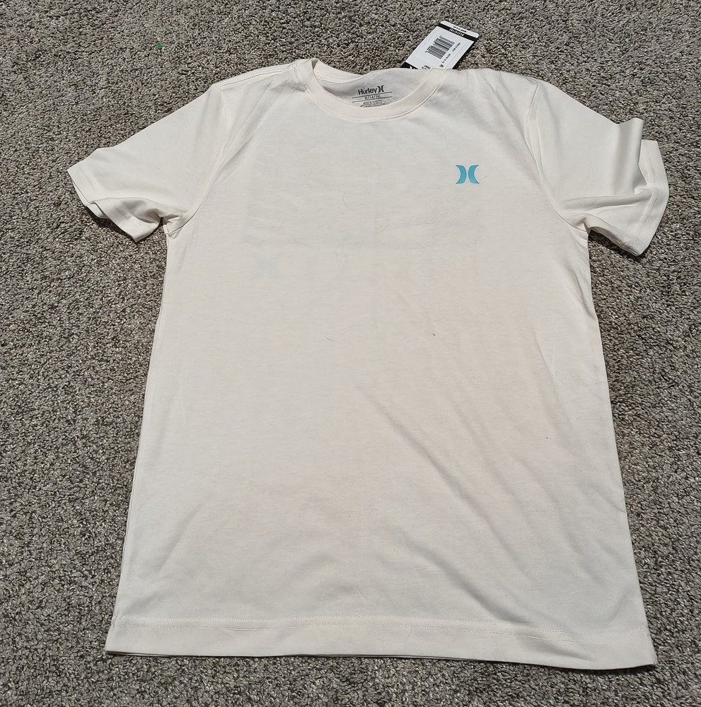 Hurley Youth Boys Beige Lightweight Short Sleeve Graphic Tee Size XL (14/16)
