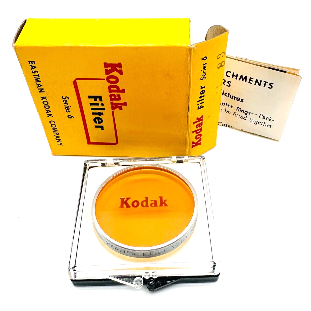 New Old Stock Kodak Series 6 VI Drop in filter #83 MINT w/ Case, Insert & Box