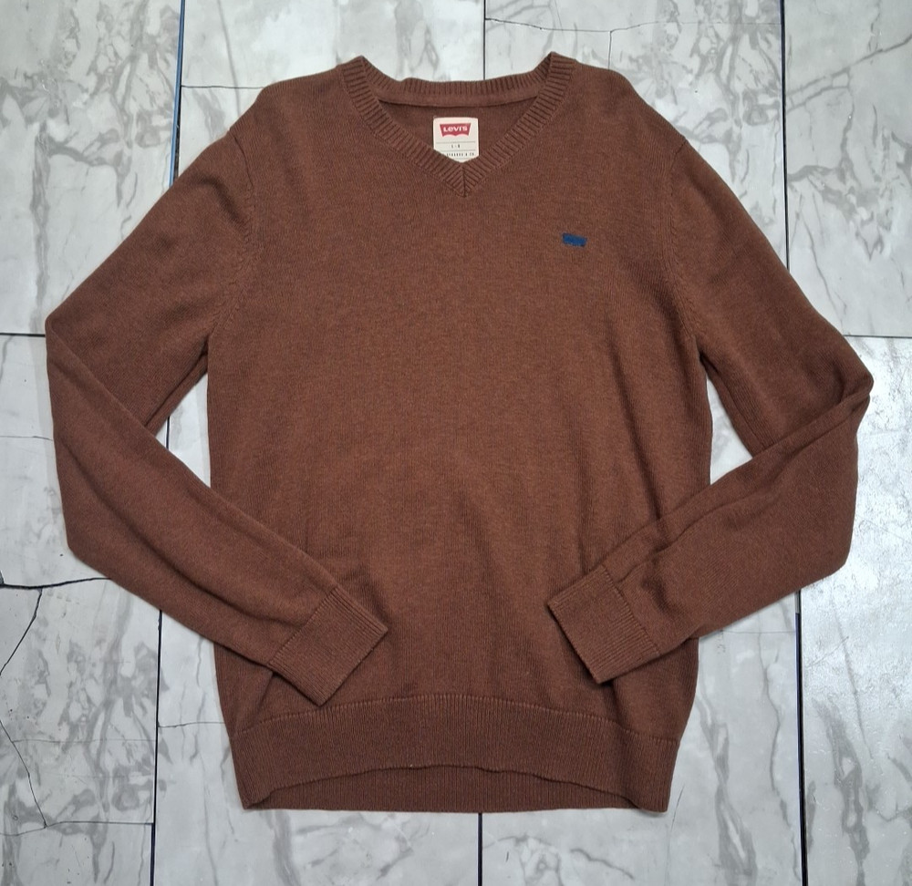 Levi’s Long Sleeve Henley Shirt Men's Large Blue Waffle Knit