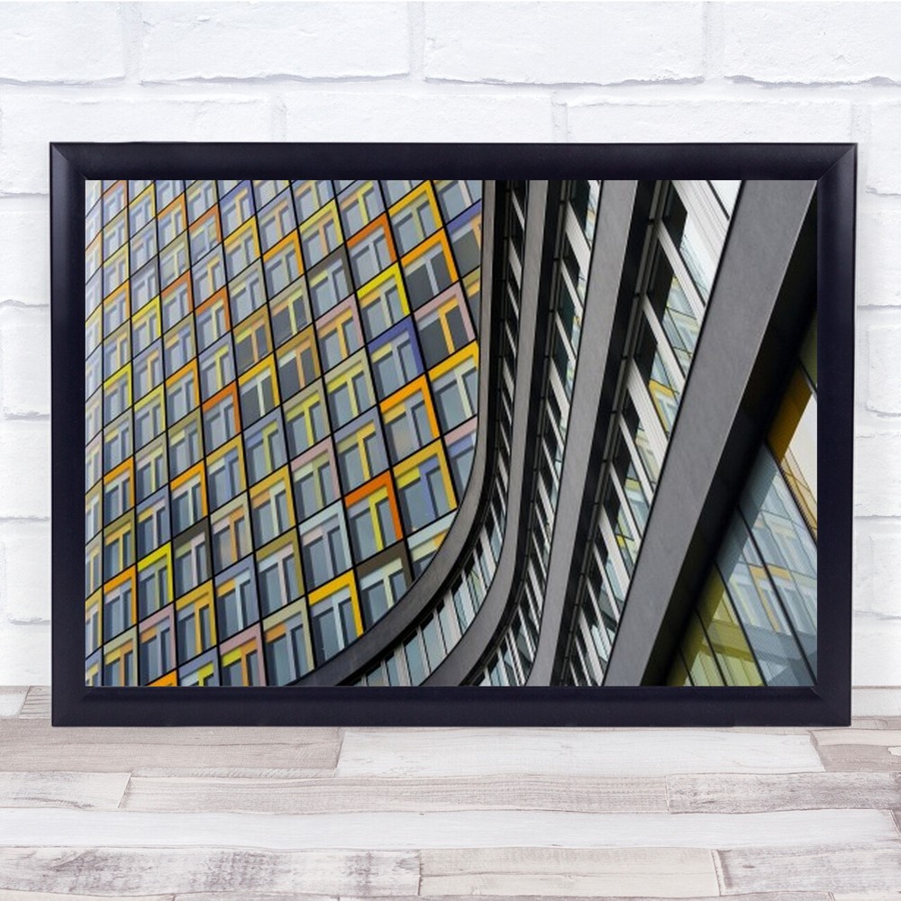 City Lines 2 Abstract Adac Munich Gerardjonkman Wall Art Print