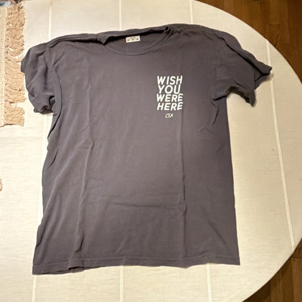 Comfort Colors Gray Graphic Cotton Men's T-Shirt Medium Short Sleeve Crew Neck