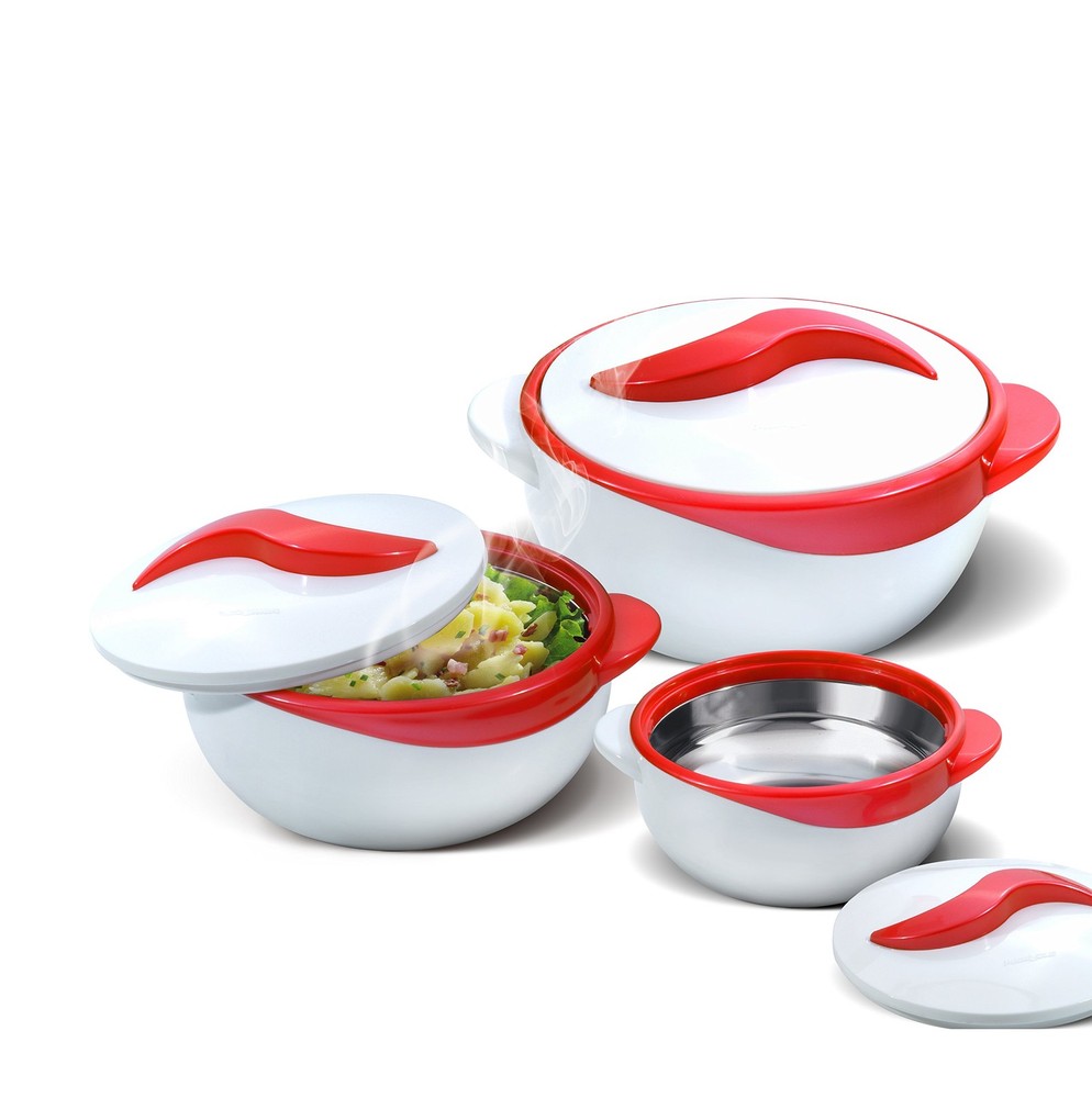 Insulated Casserole Dish with Lid 3 pc. Set 2.6/1.5/1 qt. Hot Pot Food Warmer...