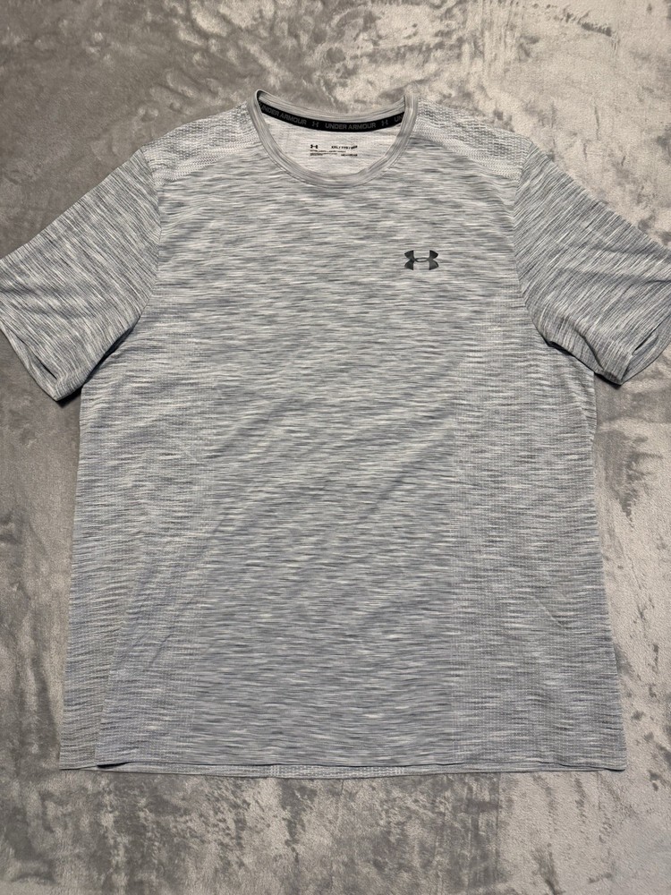 Under Armour Shirt Mens 2XL XXL Gray The Vanish Tee Athletic Heatgear Tshirt