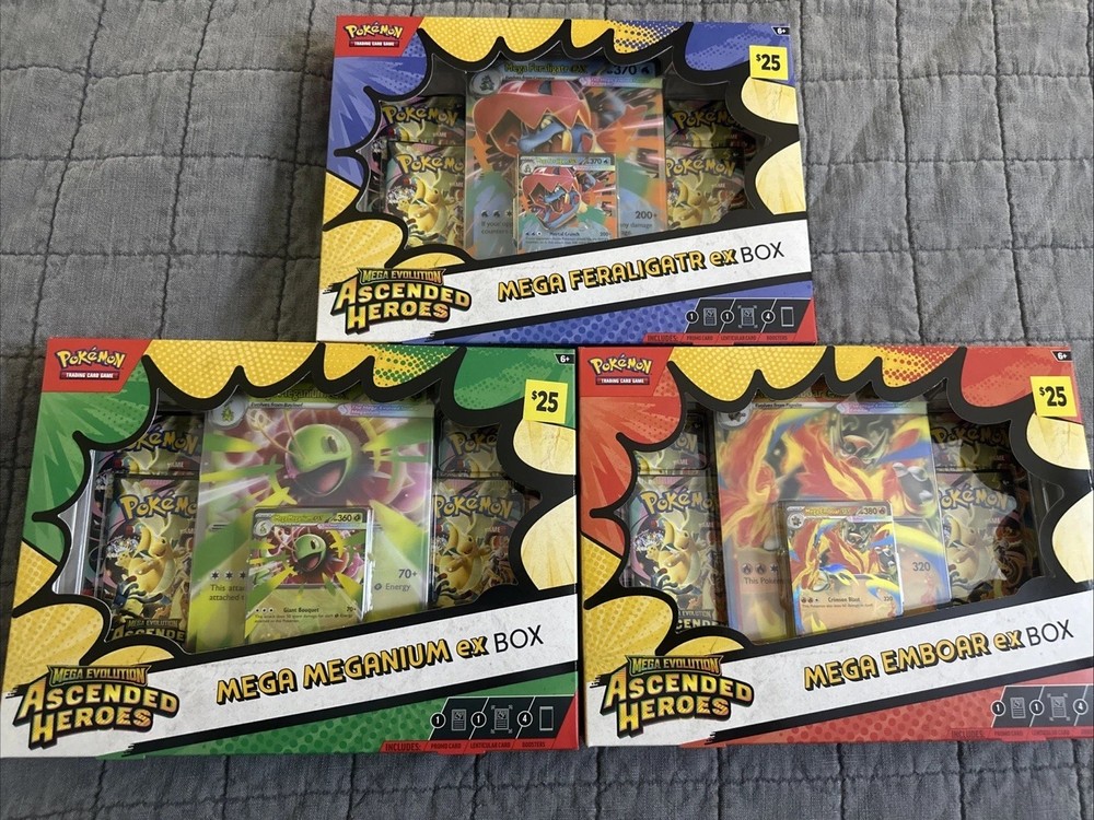 Pokémon Tcg Ascended Heroes EX box Lot Of 3 Factory Sealed