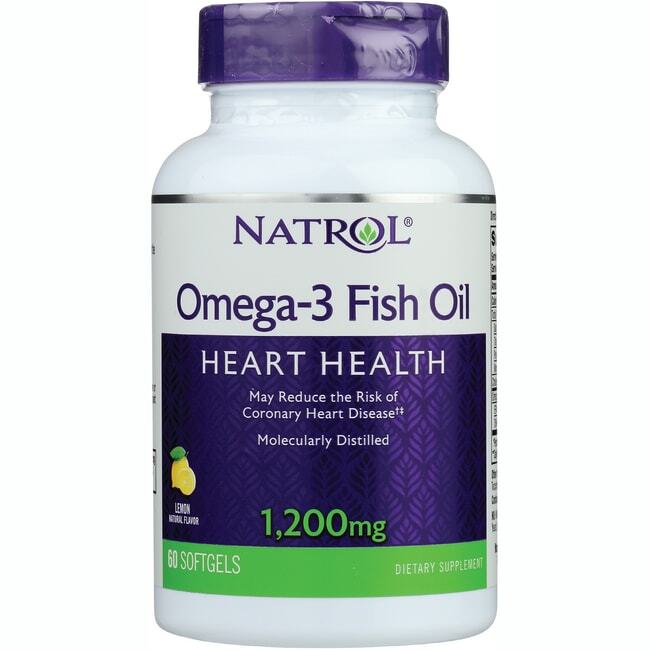 Natrol Omega-3 Fish Oil - Lemon 1,200 mg 60 Sgels