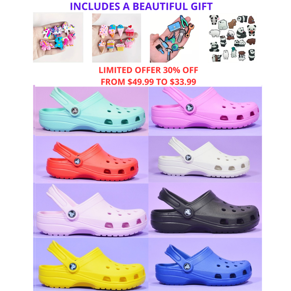 Crocs Classic Clog Unisex Slip Unisex Shoe - Ultra Light Water- Sandals!!