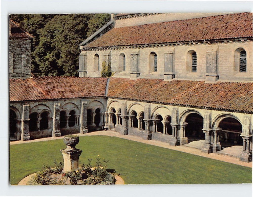 Postcard Le Cloitre Abbaye de Fontenay Marmagne France