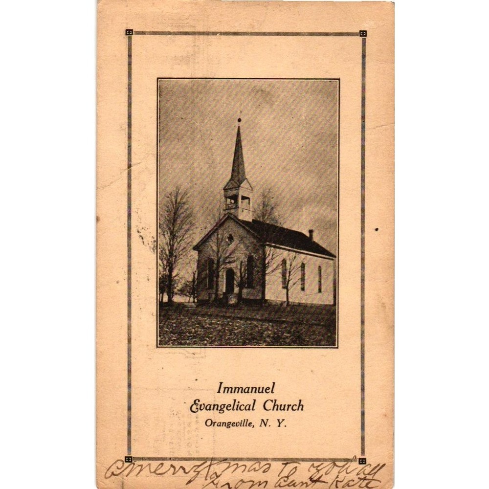 First Baptist Church Olean New York Vintage Postcard 1907 Posted NY Church