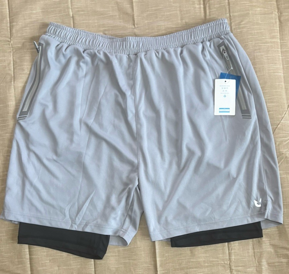 North Yard Men’s Athletic Shorts Gray Size 2XL Gym Running