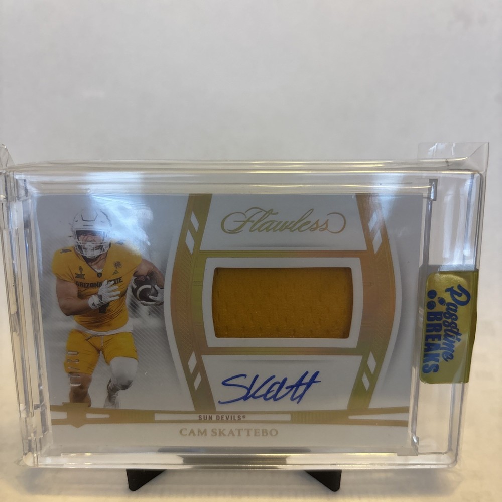 2025 Panini National Treasures Collegiate Gold Flawless Cam Skattebo /10 RPA