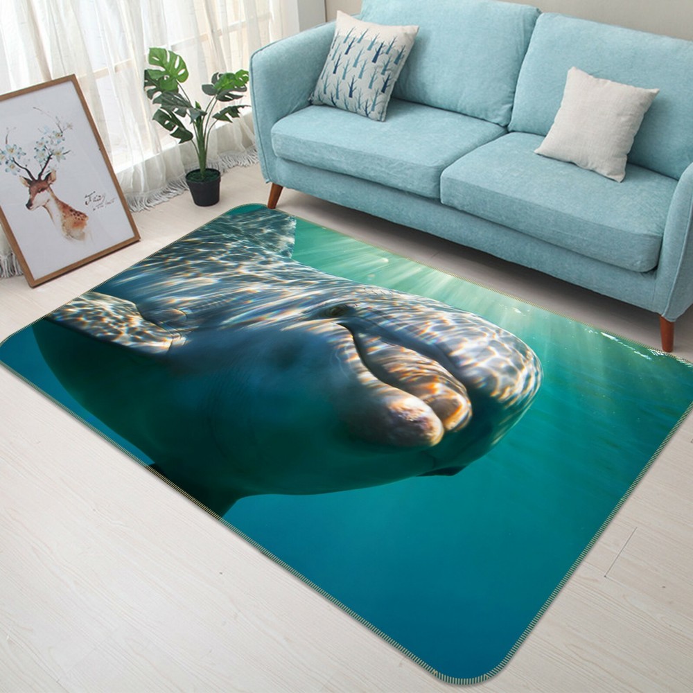 3D Sunshine Dolphin O3116 Animal Non Slip Rug Mat Elegant Photo Carpet Fay