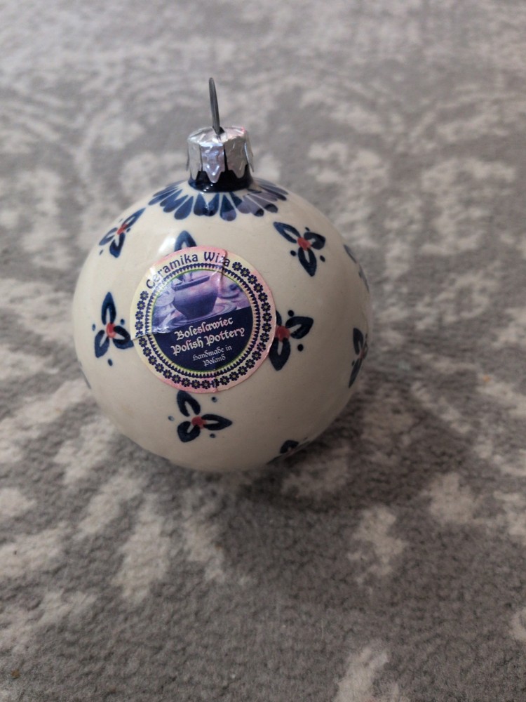 Boleslawiec Polish Pottery Christmas Ornament