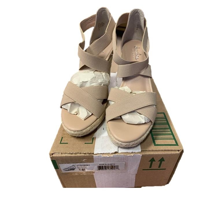 Charles by Charles David Lotto Wedge Sandals in Nude Size 6M