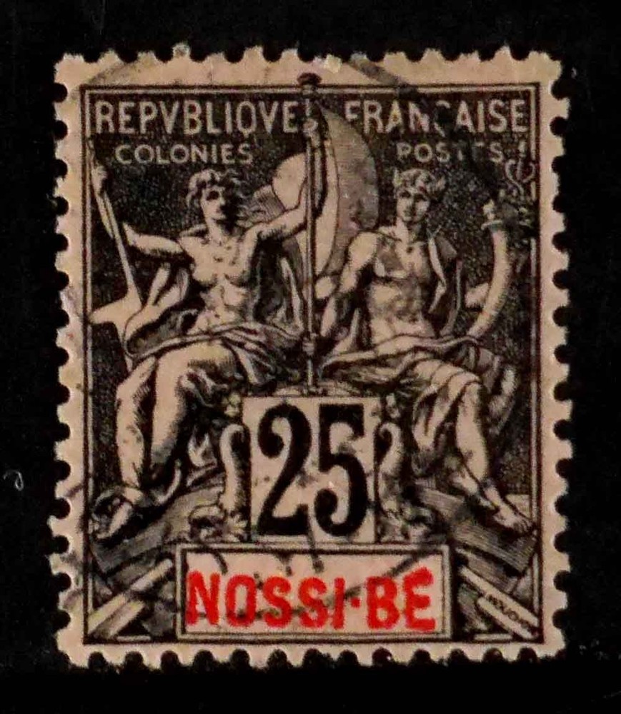 Nossi-Be, France: 1894 Classic Era Stamp Scott #39 Sound