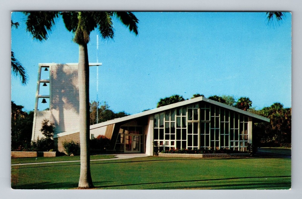 Vero Beach FL-Florida, First Presbyterian Church, Vintage Postcard