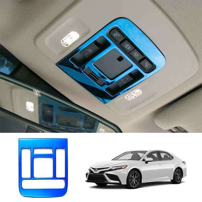 For Toyota Camry 2018-2023 Blue Titanium Front Reading Lamp Frame Cover Trim