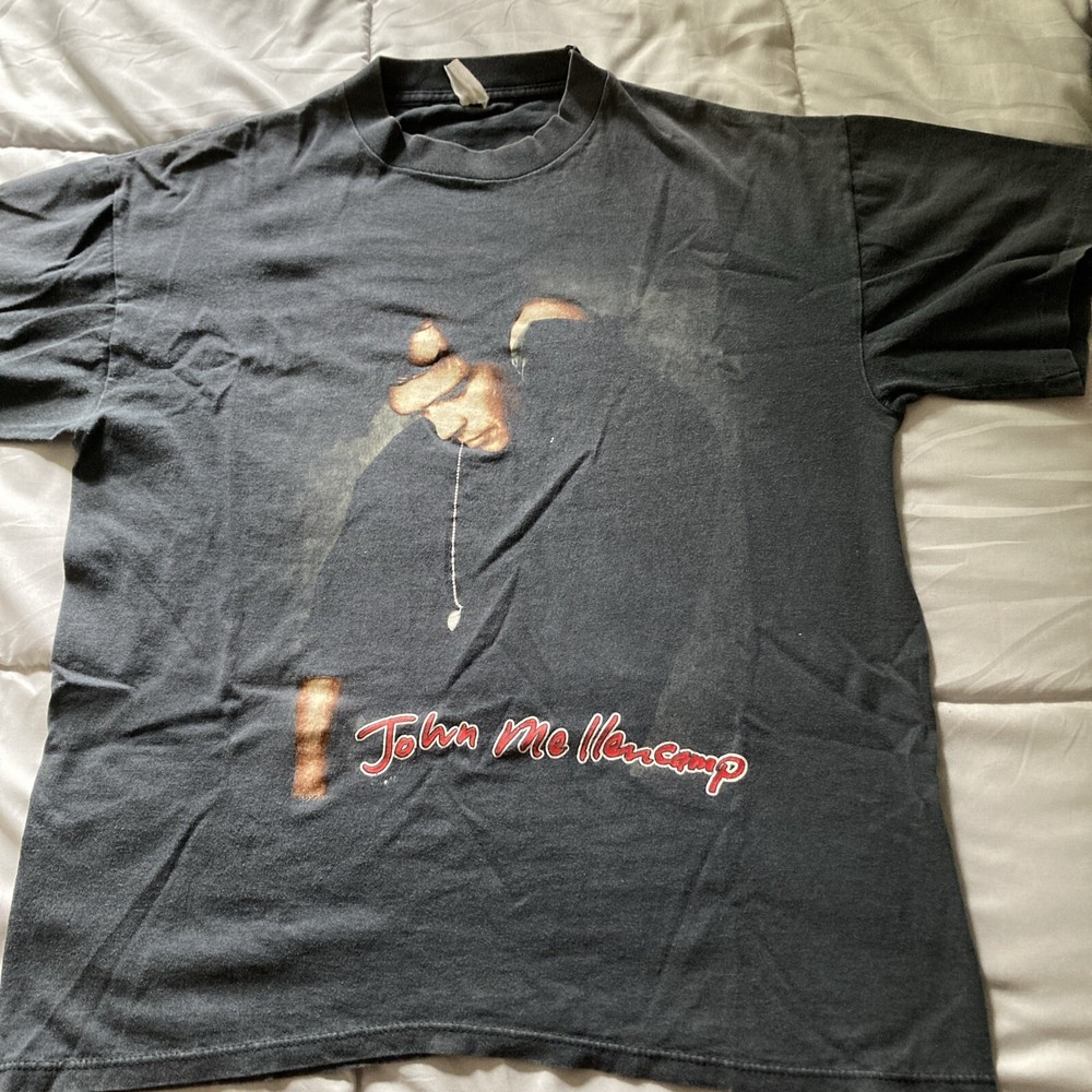 Vintage John Mellencamp 1992 Canada Tour T-Shirt Size M Black
