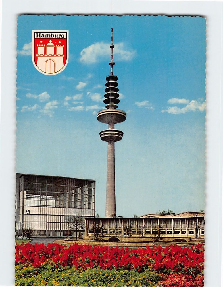 Postcard Fernsehturm Gesamthöhe Hamburg Germany