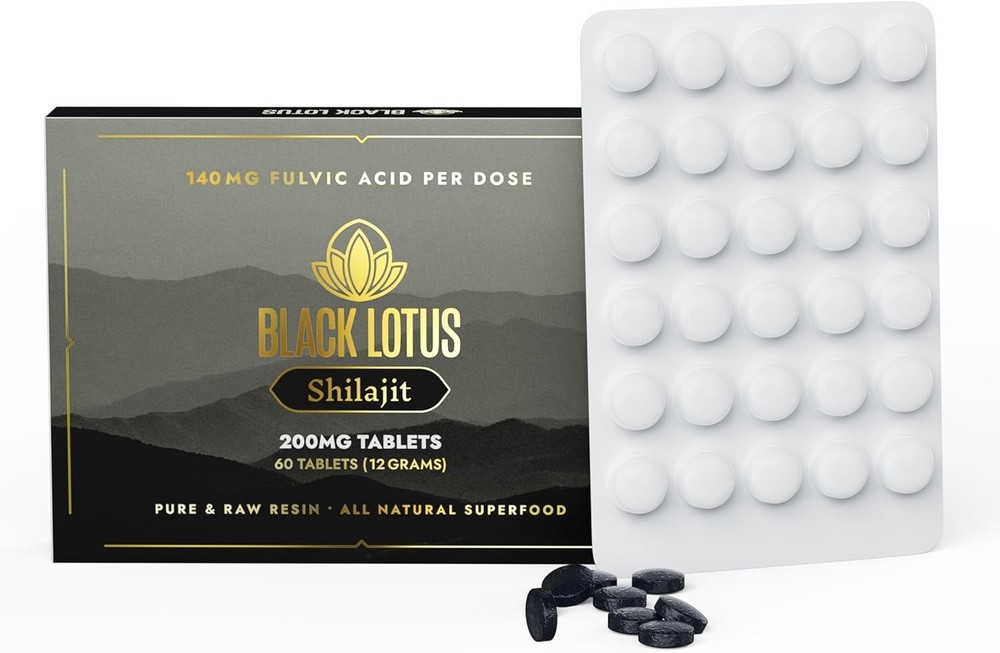 60-Count 200mg Pure Shilajit Resin Tabs with Fulvic Acid & 85 Essential Minerals-image