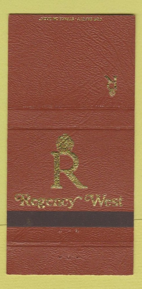 Matchbook Cover - Regency West Omaha NE 30 Strike