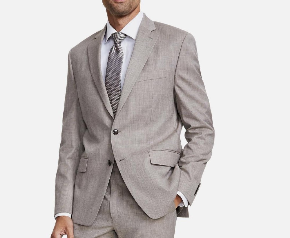Michael Kors Men's Classic-Fit Wool Blend Suit Jacket 44 L NEW $450 KIDW1K4Y0260