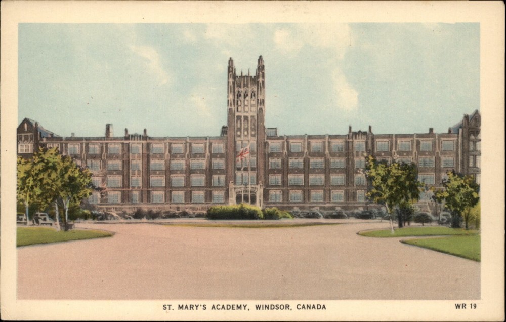 St Marys Academy Windsor Ontario Canada vintage postcard s351