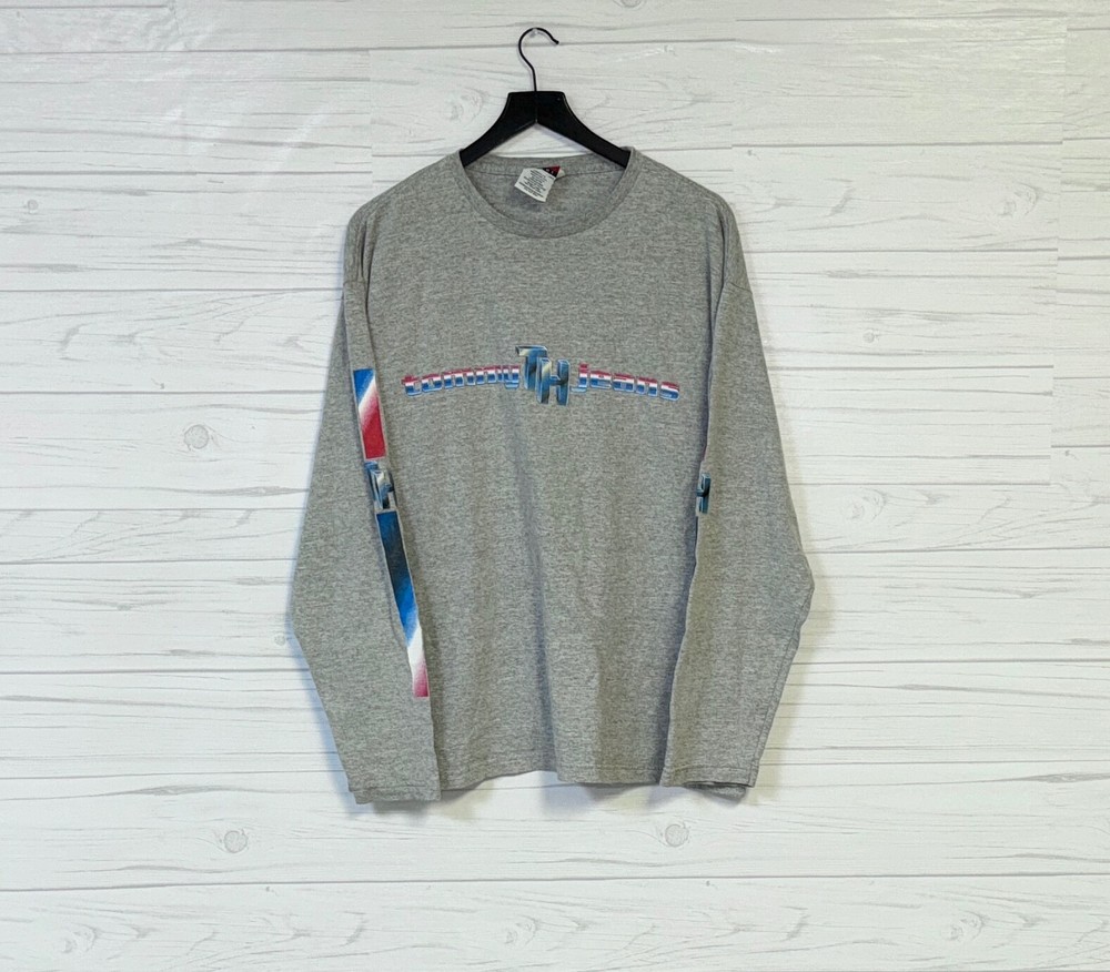 Tommy Hilfiger t shirt mens size large long sleeve crew neck vintage graphic