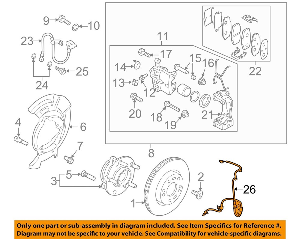 HYUNDAI OEM 17-20 Elantra GT ABS Brake Sensor 59830F2300