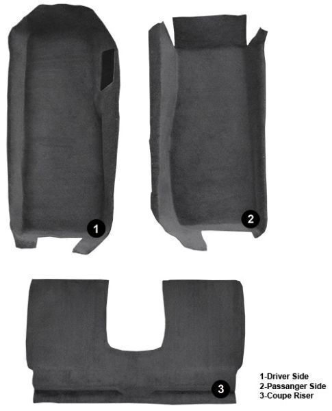 Carpet Kit For 2005-2013 Chevy Corvette Coupe Passenger Area