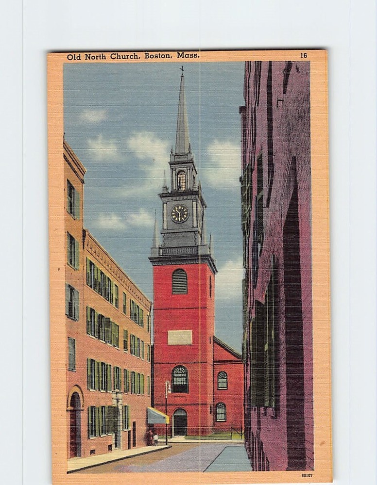 Postcard Old North Church Boston Massachusetts USA