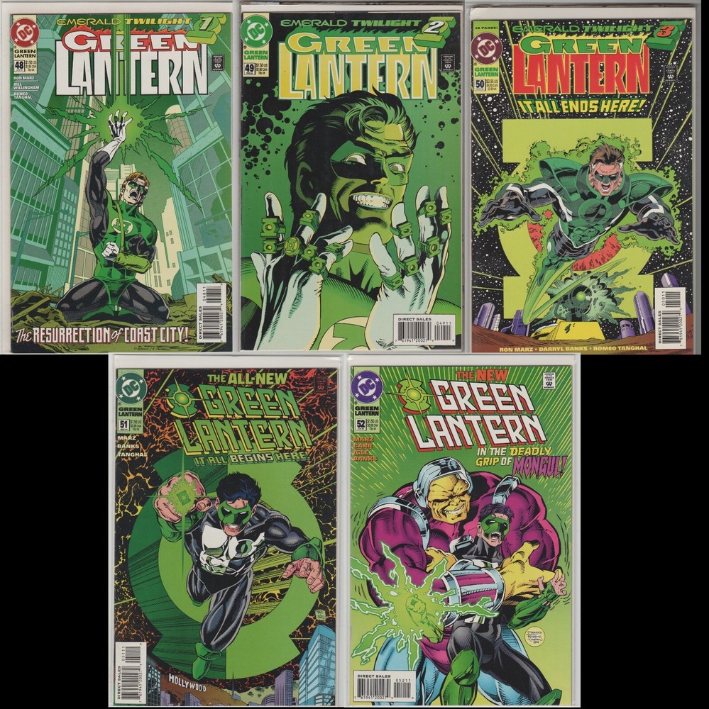 Green Lantern #48-51 , Emerald Twilight, 1st Kyle Rayner, Parallax, DS 9.4 AVG