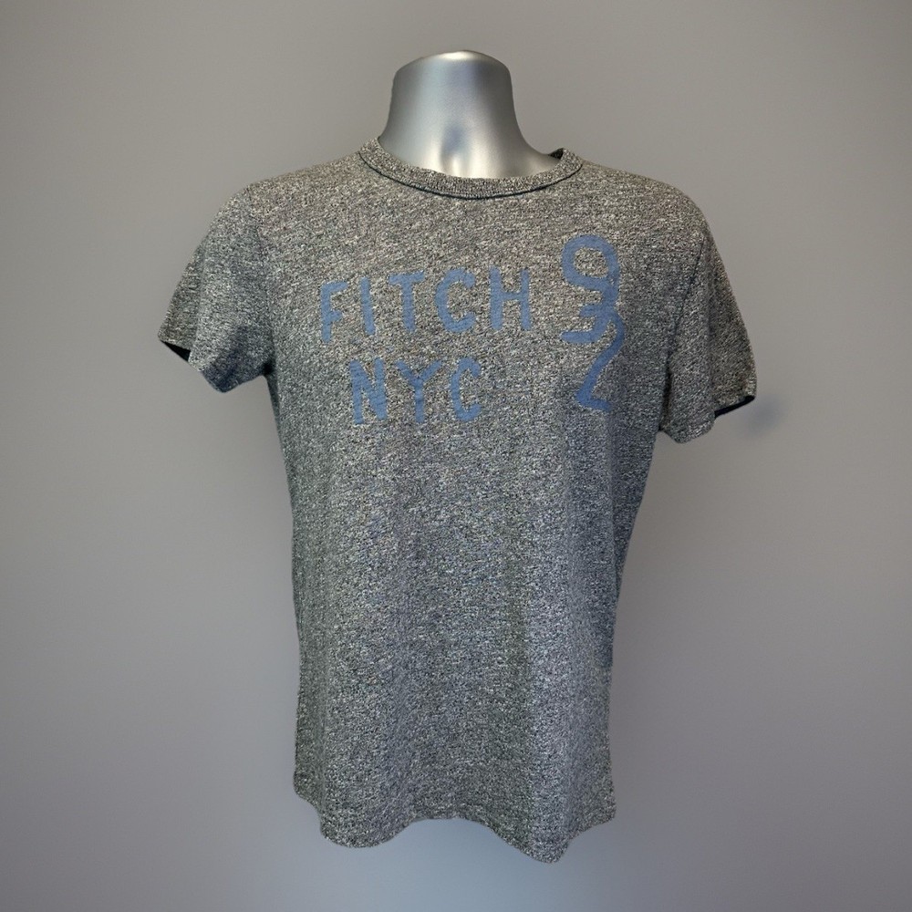 Abercrombie & Fitch Men's Short Sleeve Muscle Shirt Gray, Vintage 90s/Y2k Size S