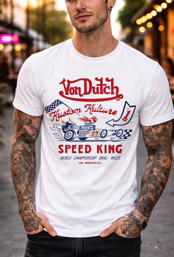 Custom Graphic T-Shirt Von Dutch Style Kustom Kulture  Tee Unisex Any Size