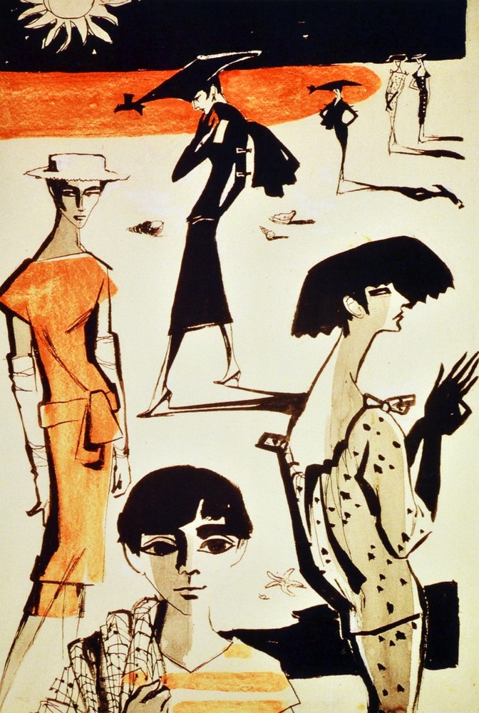 Poster print.Interior design Art.Retro fashion.Modeling day.6330