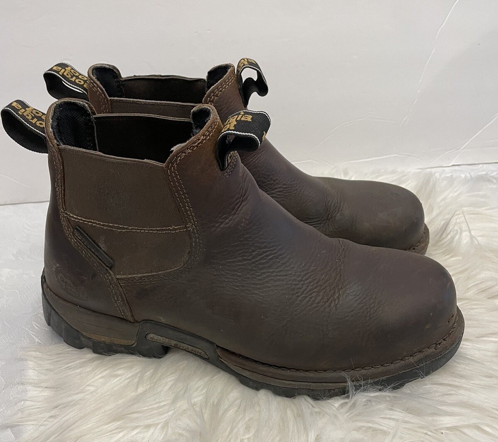Georgia Boot Eagle One Steel Toe Waterproof Chelsea Workboot Size 9M GB00337
