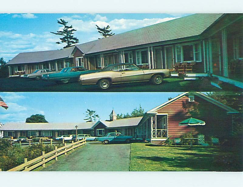 Unused Pre-1980 OLD CARS & HI BROOKE MOTEL Bar Harbor Maine ME : 60k cards n9604